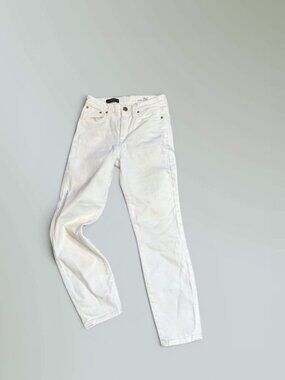 J. Crew White Lookout Hi Rise Crop Jeans Size 26